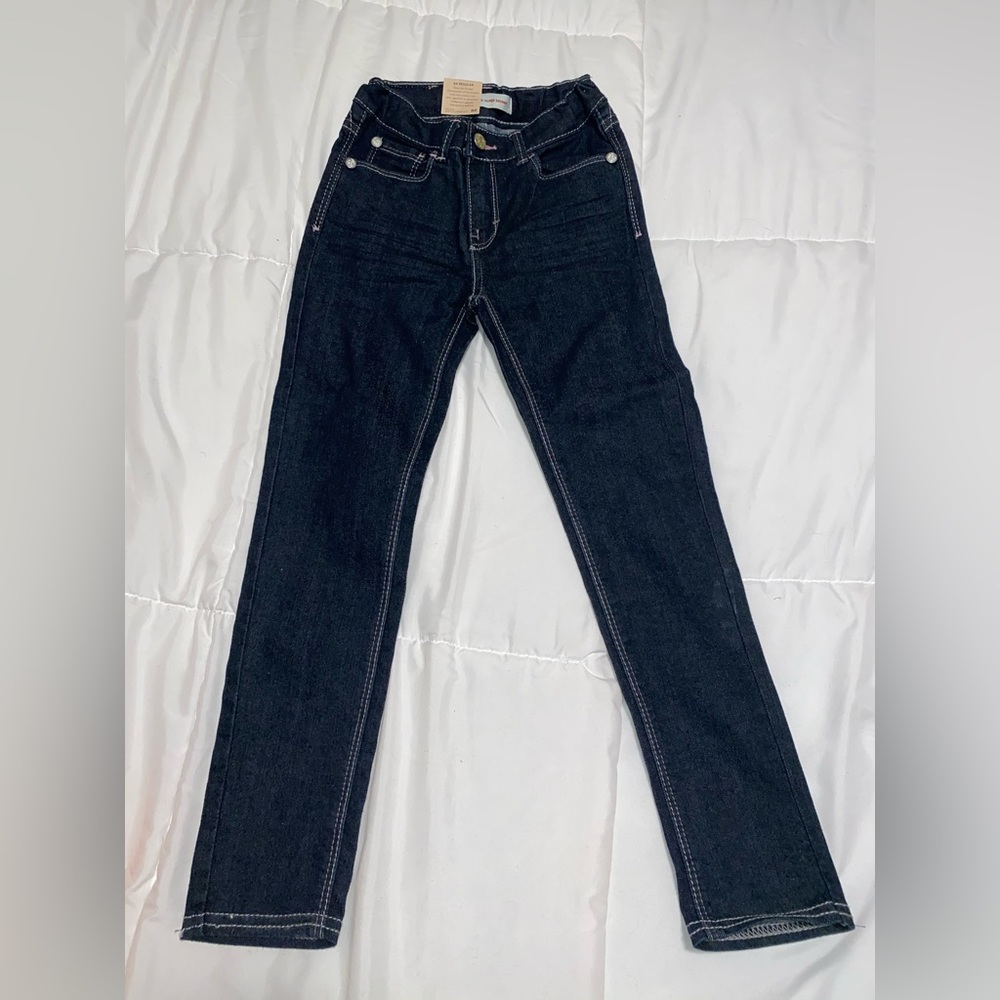 Little Girls Levi Jeans with Butterfly Designs in the back pockets